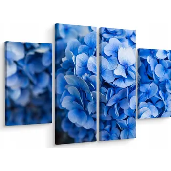 Obraz Čtyřdílný obraz Modrá HORTENZIE 3D 200x150