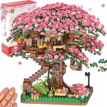 ostatní stavebnice STAVEBNICE 2008 KS DOMEČEK NA TŘEŠŇOVÉM STROMĚ MINIATURA 16 CM