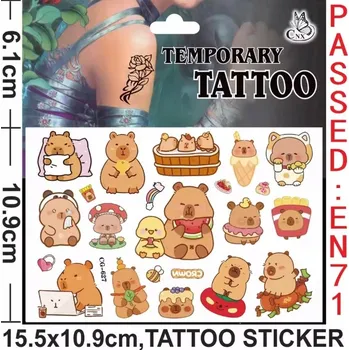 Tetování TETOVÁNÍ samolepky narozeniny dárek piniata KAPYBARA KAKIBARA narozeniny Kapi