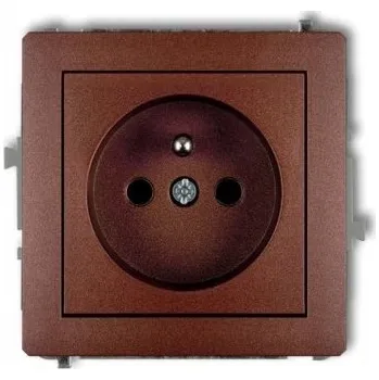 Elektrická zásuvka Hnědá Elektrická Zásuvka Karlik