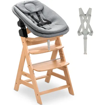 Hauck Alpha+ dřevěná židle+novorozenecký Newborn set Pro s polohováním, 0m+/až 90kg, Natur