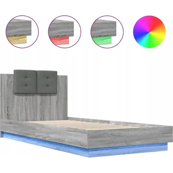 Postel Jednolůžková dřevěná postel VidaXL 90x220 cm, vícebarevná