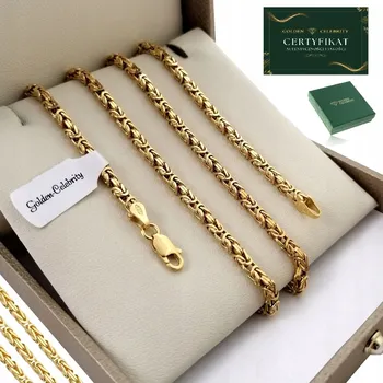 Řetízek ZLATÝ ŘETÍZEK KRÁLOVSKÝ VZOR PRO CHLAPCE K BIŘMOVÁNÍ, NAROZENINÁM 925