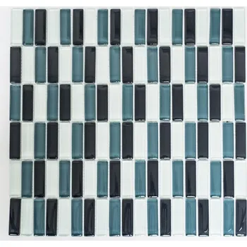 Skleněná mozaika WzorcowniaStudio 32,2 x 31 cm, odstíny šedé a stříbrné