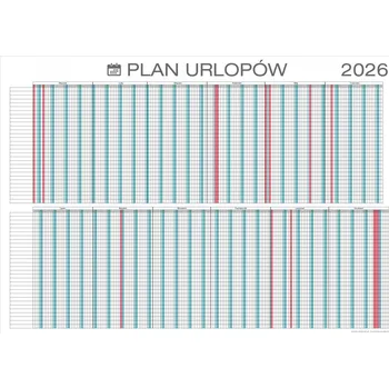 Kalendář Plánovací kalendář dovolené 2026 stíratelný za sucha B0 144x102 cm se samolepicím uchycením