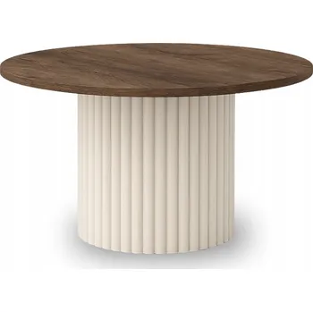 Konferenční stolek Stůl kulatý Heydoo 75 x 75 x 42 cm dub lefkas, kašmír