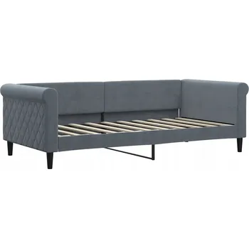 Pohovka Tmavě šedá pohovka s funkcí spaní 219 x 100 x 68 cm, samet