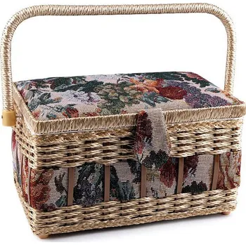 Organizér galanterie Kazeta / košík na šití čalouněný Varianta: 28 šedozelená, Balení: 1 ks 32950/44121/249172