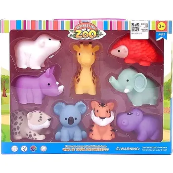PÍSKACÍ HRAČKY SENZORICKÉ HRAČKY DO VODY ZVÍŘÁÁTKA BAREVNÉ ZOO SAFARI