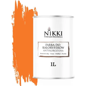 barva na kov Barva pro radiátory Antikorozní Odolná 1L Mat Pomeranč Pastelová 3v1