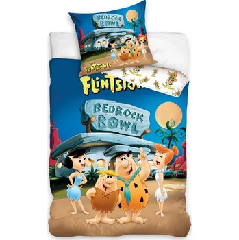 Povlečení Carobotex Carbotex Povlečení Flinstoneovi 140x200/70x80 cm