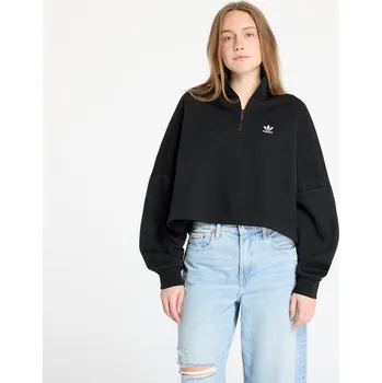 Dámská mikina Mikina adidas Essentials 1/2 Zip Fleece Sweatshirt Black XS