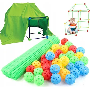 ostatní stavebnice STAVĚNÍ PEVNOSTÍ ZÁKLADNA STAN TRUBIČKY KULIČKY SADA 175 DÍLŮ