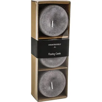 Svíčka Dekorativní parafinová svíčka bez vůně Countryfield 3 ks