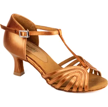 Dámské lodičky HDS Henzély | Dámské taneční boty na latinu HDS DLA017 tělový satén podpatek F6,5cm - 27,5