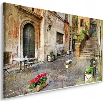 Obraz Nástěnný obraz Italská ulička RETRO 3D 40x30 cm