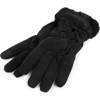 Rukavice Dámské rukavice šusťákové, zateplené, dotykové, velké, 5 černá