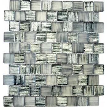 Obklad Skleněná mozaika WzorcowniaStudio 28,6 x 31,8 cm černá