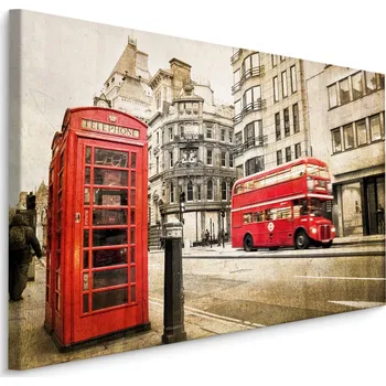 Obraz Nástěnný obraz Londýnská ulice ve stylu VINTAGE 30x20 cm