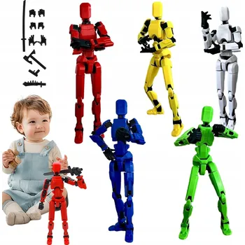 Figurka 5 KUSŮ MINI FIGURKA POHYBLIVÝ ROBOT POHYBLIVÁ MANEKÝNA DEKORACE NA STŮL DÁREK