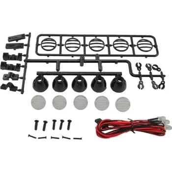 RC náhradní díl RC PARTS - ULTIMATE RACING Kulaté přídavné LED světla, černé (5 ks.)