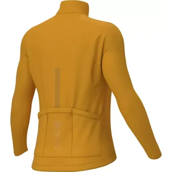 Cyklistické oblečení ALÉ Cyklistický dres s dlouhým rukávem zimní - PRAGMA FONDO 3.0 LADY - žlutá XS