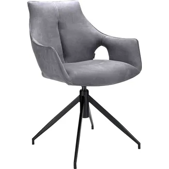 Šedé otočné křesílko Grove 59 x 87 x 61 100 % polyester, kov