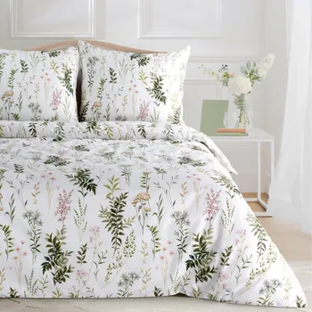 Povlečení Ložní povlečení VANESS zdobené rostlinným motivem Rozměr ložního povlečení: Šířka x Délka: 140x200cm + 1ks 70x80 cm