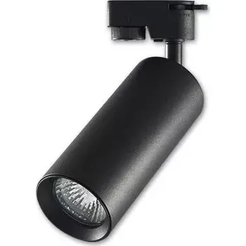 Dekorativní svítidlo Reflektorové, systémové svítidlo, barva černá průměr 60mm pro montáž do systémové lišty 1fáze (černé svítidlo do lišty na žárovku GU10 (žárovka není součástí svítidla))