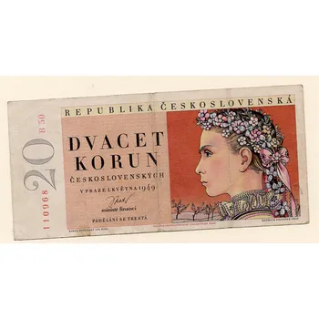 Sběratelství Československo – 20 korun 1949 S. B