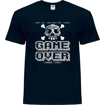 Pánské tričko levne-bavlnene-tricko-potisk-konec-hry Barva: Navy - tmavě modrá, velikost: 5XL