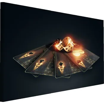 Obraz Obraz Canvas Abstraktní KARTY Kostky Poker 70x50
