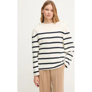 Pánské oblečení Bavlněné tričko s dlouhým rukávem Tommy Hilfiger WW0WW45760 béžová 01X, vel. XXL