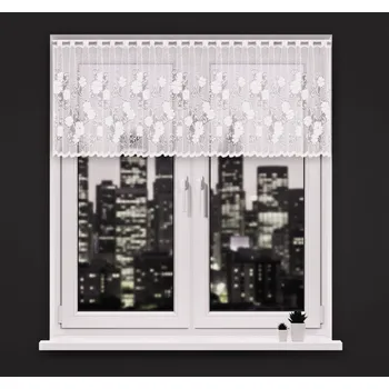 Záclona Dekorační vitrážová žakárová záclona AMBAR 60 bílá 300x60 cm (cena za vrchní díl) MyBestHome