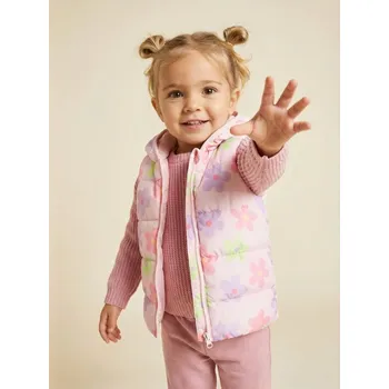 Sinsay - Prošívaná vesta s kapucí - pastelová růžová - 825GC-03X - 825GC-03X-98