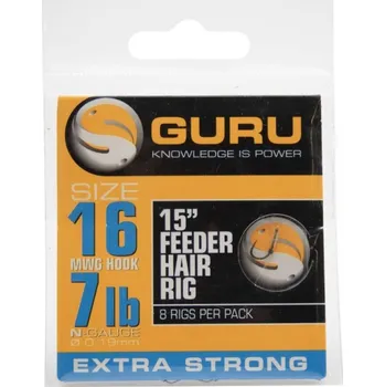Guru Návazec Feeder Hair Rig 38cm MWG vel.14 + N-Gauge 9lb 8ks