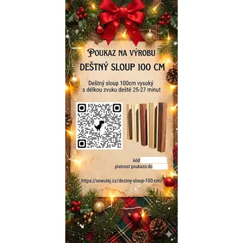 Dárková krabička Dárkový poukaz na Deštný sloup 100cm