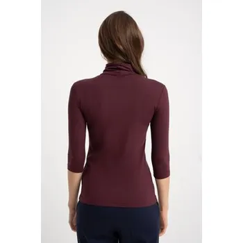 Dámský svetr CLICK Rolák 10-6969 Bordó Fitted Fit 38