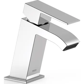 Vodovodní baterie Stojánková umyvadlová baterie Tres Cuadro stříbrná