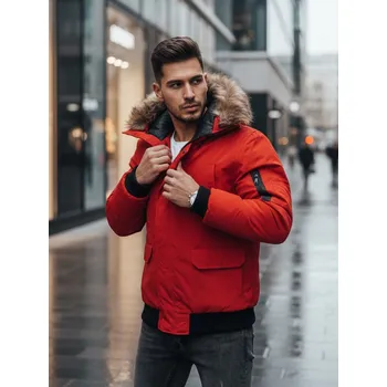 Pánská parka Pánská červená zimní bunda tx2875 Velikost: XL