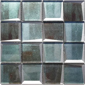 Skleněná mozaika WzorcowniaStudio 30 x 30 cm, odstíny šedé a stříbrné