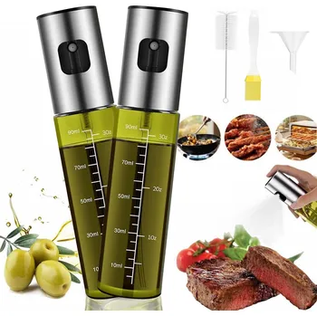 Nádoba na olej a ocet ROZPRAŠOVAČ na Olej Olivový OLEJ Sprej DÁVKOVAČ Octa ATOMIZÉR 2ks