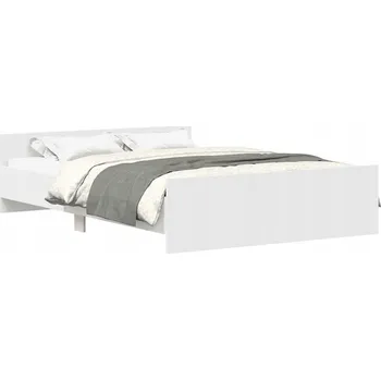 Ložnice Postel s dekorem dřeva VidaXL 120x200 cm bílá