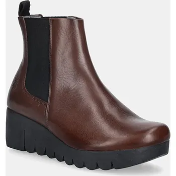 Pánské tenisky Kožené kotníkové boty Fly London VAZE177FLY P145177001 hnědá 88X, EUR 41