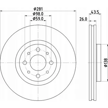 Brzdový kotouč Brzdový kotouč Hella 8DD 355 134-971