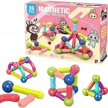ostatní stavebnice MAGNETICKÉ STAVEBNÍ STAVEBNICE VZDĚLÁVACÍ SADA BUBU MONSTRUM 42 DÍLŮ