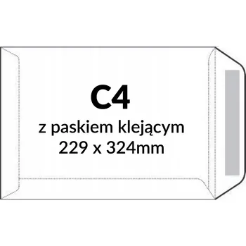 Obálka Obálka C4 bez okénka (229 x 324 mm) bílá 1000 ks