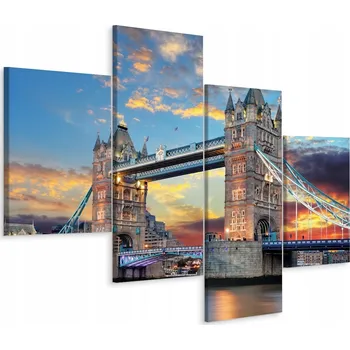 Obraz Vícedílný obraz MOST Tower Bridge 3D 160x100