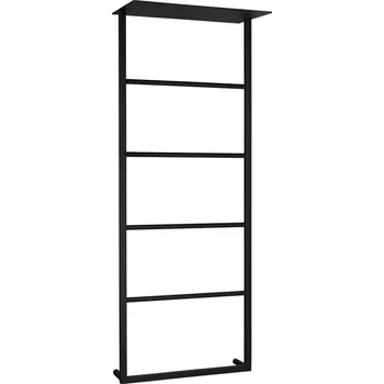Mýdlenka Sapho SKA nástěnný sušák ručníků s policí 454x1184x252mm, černá mat SKA701