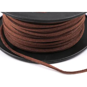 Řemínek imitace kůže šíře 3 mm, barva 21 hnědá